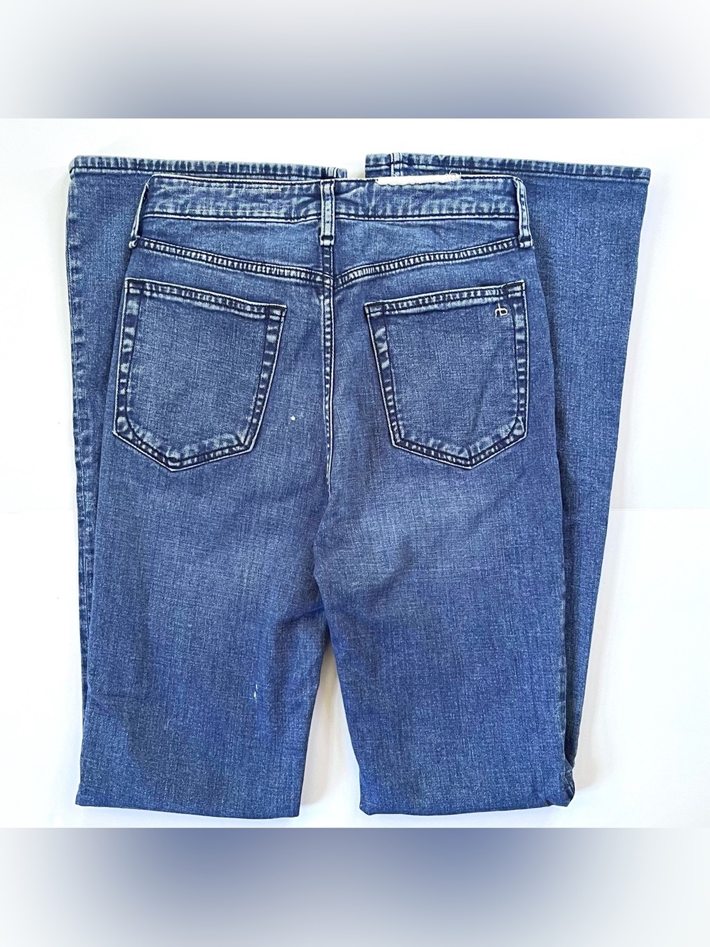 Women’s rag & bone Casey High Rise Flare Jeans in Denim Blue Malibu Wash (26) - Picture 8 of 16